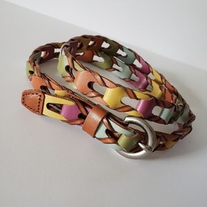 Womens Colorful Genuine Leather Belt M Siz Braided